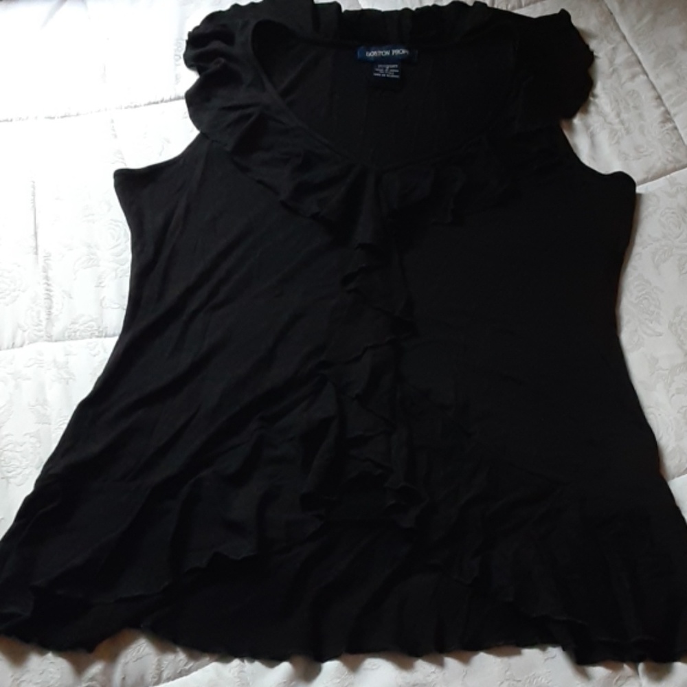Black Ruffle Tank - Picture 4 of 4